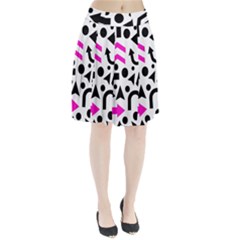 Magenta Right Direction Pleated Skirt by Valentinaart