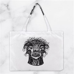 Fantasy Monster Head Drawing Medium Tote Bag by dflcprints