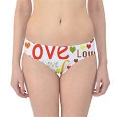 Valentine s Day Pattern Hipster Bikini Bottoms by Valentinaart