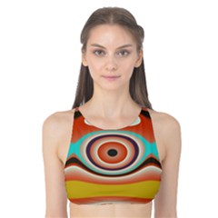 Oval Circle Patterns Tank Bikini Top by digitaldivadesigns
