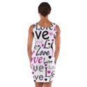 Love pattern - magenta Wrap Front Bodycon Dress View2