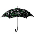 Green Valentine s day pattern Hook Handle Umbrellas (Medium) View3