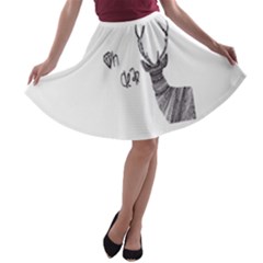 Oh Dear A-line Skater Skirt by Brittlevirginclothing