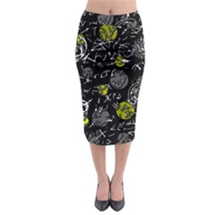Yellow Mind Midi Pencil Skirt by Valentinaart