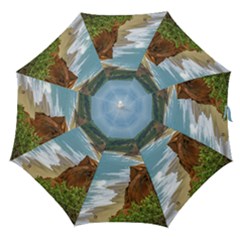Aerial Seascape Scene Pipa Brazil Straight Umbrellas by dflcprints