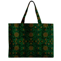 Magic Peacock Night Zipper Mini Tote Bag by pepitasart