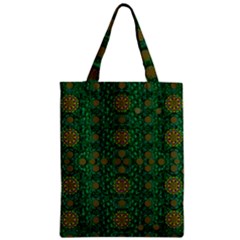 Magic Peacock Night Zipper Classic Tote Bag by pepitasart