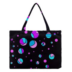 Blue And Purple Dots Medium Tote Bag by Valentinaart