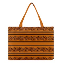 Orange Barbwire Pattern Medium Tote Bag by Valentinaart