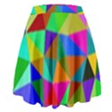 Colorful Triangles, oil painting art High Waist Skirt View2
