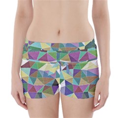 Colorful Triangles, Pencil Drawing Art Boyleg Bikini Wrap Bottoms by picsaspassion