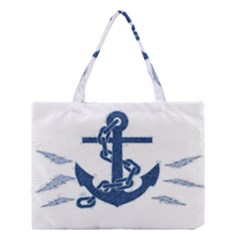 Blue Anchor Oil Painting Art Medium Tote Bag by picsaspassion