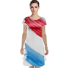 Tricolor Banner Flag, Red White Blue Cap Sleeve Nightdress by picsaspassion