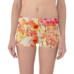 Monotype Art Pattern Leaves Colored Autumn Reversible Bikini Bottoms by Amaryn4rt