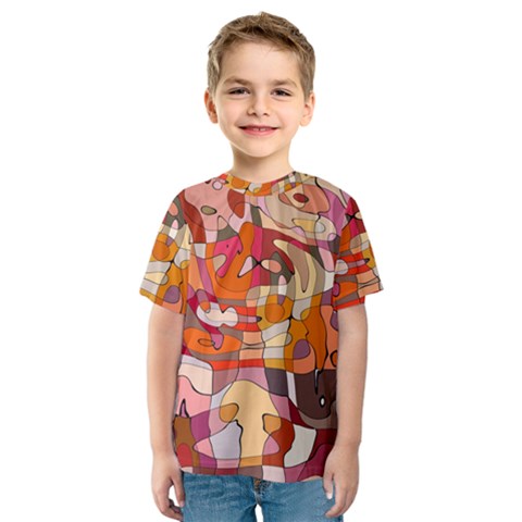 Abstract Abstraction Pattern Moder Kids  Sport Mesh Tee by Amaryn4rt
