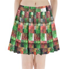 Paper Background Color Graphics Pleated Mini Skirt by Amaryn4rt
