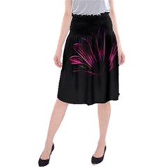 Purple Flower Pattern Design Abstract Background Midi Beach Skirt by Amaryn4rt
