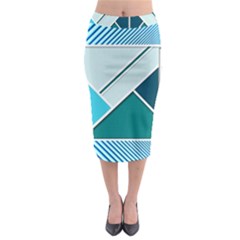 Logo Concept Banner Header Idea Midi Pencil Skirt by Amaryn4rt