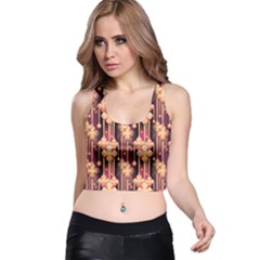 Seamless Pattern Racer Back Crop Top by Amaryn4rt