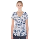 Geometric Triangle Modern Mosaic Short Sleeve Front Detail Top View1