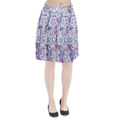 Cute Colorful Nenuphar Flower Pleated Skirt by Brittlevirginclothing