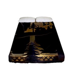 Christmas Advent Candle Arches Fitted Sheet (full/ Double Size) by Amaryn4rt