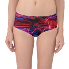 Lights Abstract Curves Long Exposure Mid-waist Bikini Bottoms by Amaryn4rt