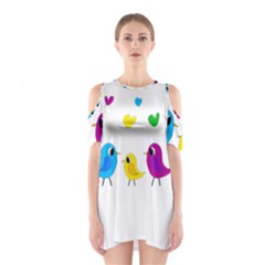 Bird Family Shoulder Cutout One Piece by Valentinaart