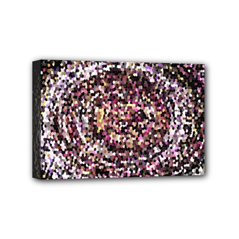 Mosaic Colorful Abstract Circular Mini Canvas 6  X 4  by Amaryn4rt