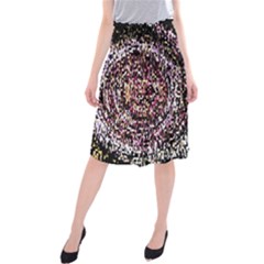 Mosaic Colorful Abstract Circular Midi Beach Skirt by Amaryn4rt