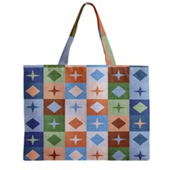 Fabric Textile Textures Cubes Zipper Mini Tote Bag by Amaryn4rt