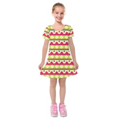 Tribal Pattern Background Kids  Short Sleeve Velvet Dress by Amaryn4rt