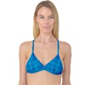 Seamless Blue Tiles Pattern Reversible Tri Bikini Top View1
