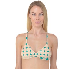 Tile Pattern Wallpaper Background Reversible Tri Bikini Top by Amaryn4rt