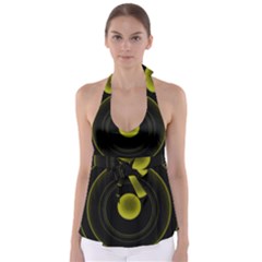 Abstract Futuristic Lights Dream Babydoll Tankini Top by Amaryn4rt