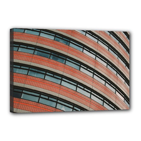 Architecture Building Glass Pattern Canvas 18  X 12  by Amaryn4rt