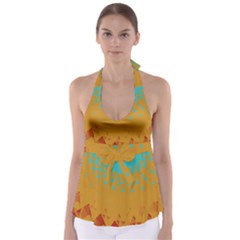 Bluesunfractal Babydoll Tankini Top by digitaldivadesigns