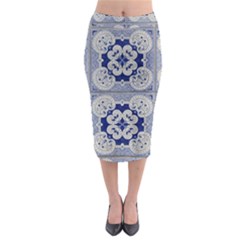Ceramic Portugal Tiles Wall Midi Pencil Skirt by Amaryn4rt