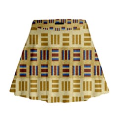 Textile Texture Fabric Material Mini Flare Skirt by Amaryn4rt