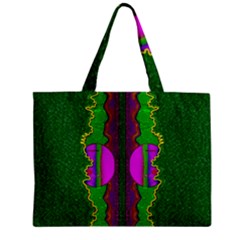 Magic Moon Landscape Zipper Mini Tote Bag by pepitasart