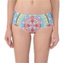 Drawing Mandala Art Mid-Waist Bikini Bottoms View1