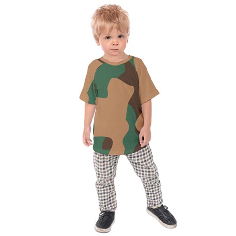 Military Camouflage Kids  Raglan Tee by Nexatart