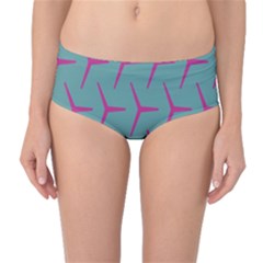 Pattern Background Structure Pink Mid-waist Bikini Bottoms by Nexatart