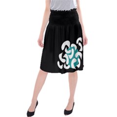 Elegant Abstraction Midi Beach Skirt by Valentinaart