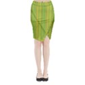 Green lines Midi Wrap Pencil Skirt View1