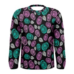 Roses Pattern Men s Long Sleeve Tee by Valentinaart