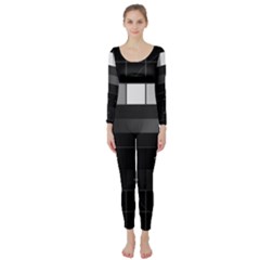 Grayscale Test Pattern Long Sleeve Catsuit by Nexatart