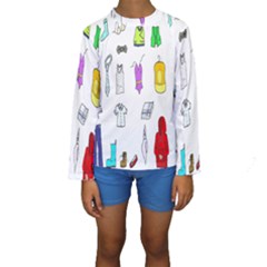 Clothing Boots Shoes Shorts Scarf Kids  Long Sleeve Swimwear by Nexatart