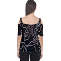 Abstract Glare Visual Art Women s Cutout Shoulder Tee View2