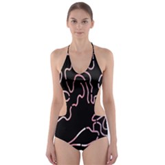 Abstract Glare Visual Art Cut-out One Piece Swimsuit by Nexatart